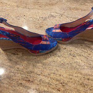Carolina Herrera High Heeled Wedged Sandals, New Condition